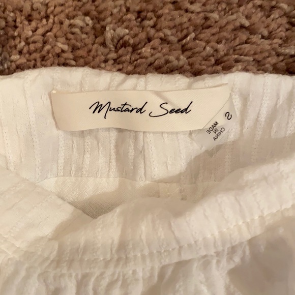 Mustard Seed Dresses Mustard Seed White Dress With Ruffle Straps